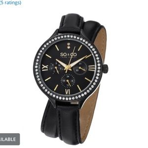 SO&CO Swarovski Crystal Madison Wrap Around Watch